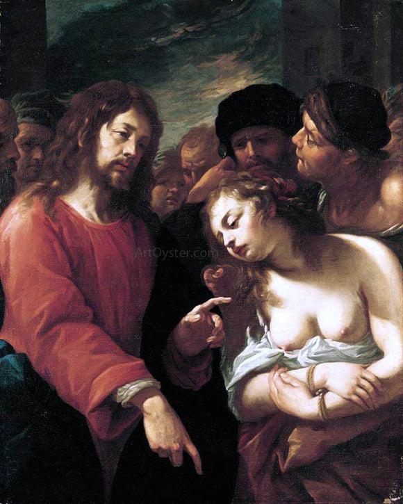  Giuseppe Nuvolone Christ and the Woman Taken in Adultery - Art Print