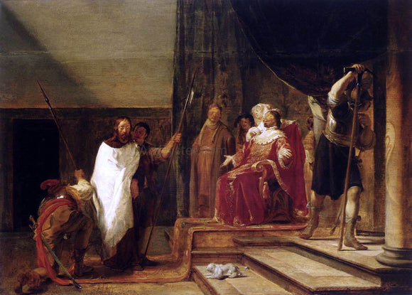  Nicolaus Knupfer Christ before Herod Antipas - Art Print