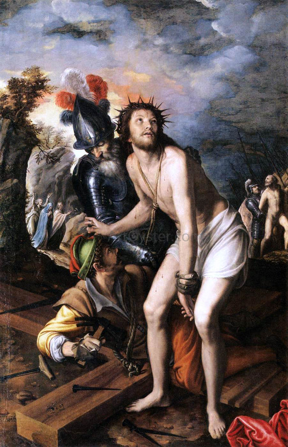  Vincenzo Campi Christ Being Nailed to the Cross - Art Print