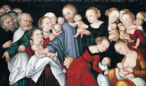  The Younger Lucas Cranach Christ Blessing the Children - Art Print