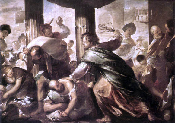  Luca Giordano Christ Cleansing the Temple - Art Print