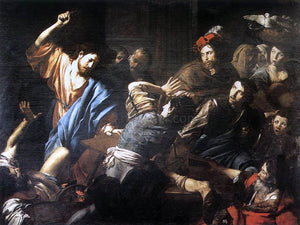  Valentin De boulogne Christ Driving the Money Changers out of the Temple - Art Print