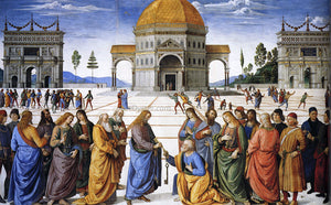  Pietro Perugino Christ Handing the Keys to St. Peter - Art Print
