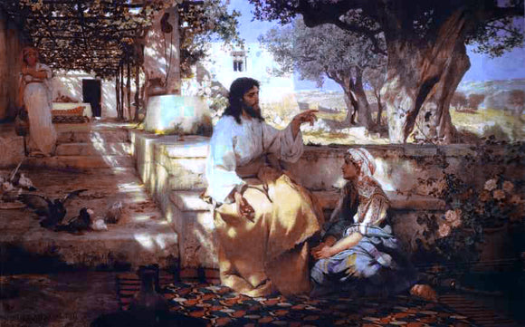  Henryk Hector Siemiradzki Christ in the House of Martha and Mary - Art Print