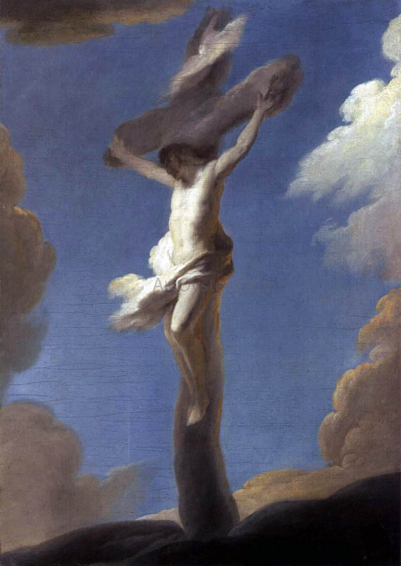  Louis De Silvestre Christ on the Cross Formed by Clouds - Art Print