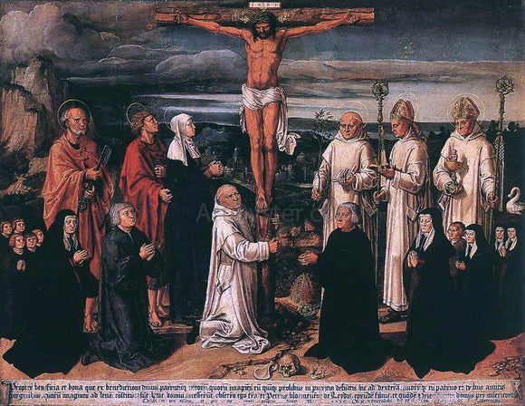  Anton Woensam Von Worms Christ on the Cross with Carthusian Saints - Art Print