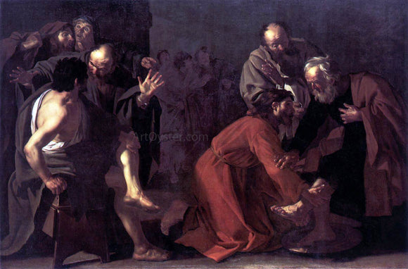  Dirck Van Baburen Christ Washing the Apostles Feet - Art Print