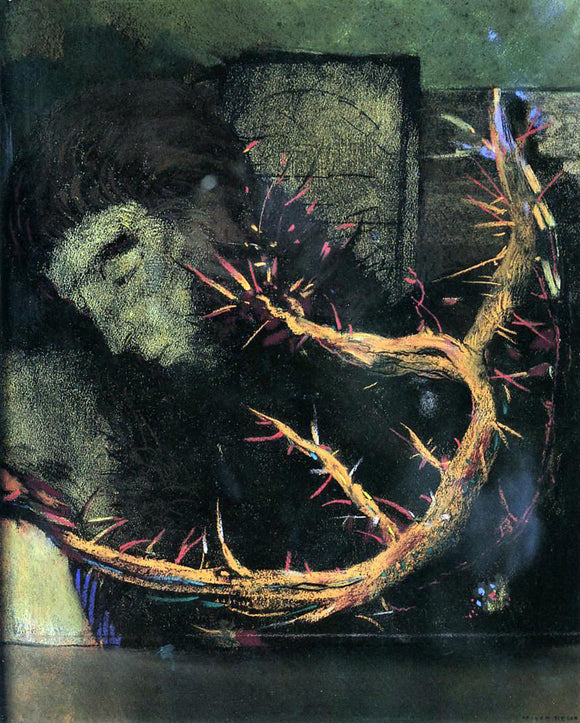  Odilon Redon Christ with Red Thorns - Art Print