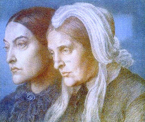  Dante Gabriel Rossetti Christina and Frances Rossetti - Art Print