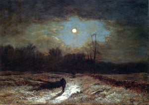  George Inness Christmas Eve (also known as Winter Moonlight) - Art Print