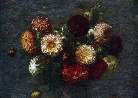  Henri Fantin-Latour Chrysanthemums - Art Print