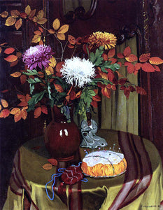  Felix Vallotton Chrysanthemums and Autumn Foliage - Art Print