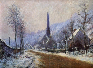  Claude Oscar Monet Church at Jeufosse, Snowy Weather - Art Print