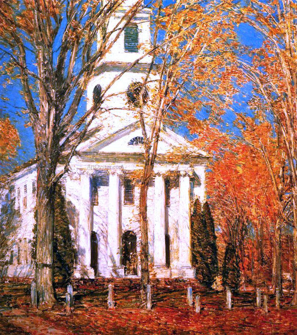  Frederick Childe Hassam Church at Old Lyme - Art Print