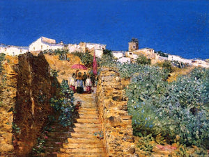  Frederick Childe Hassam Church Procession, Spanish Steps - Art Print