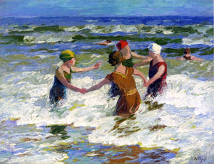  Edward Potthast Circle of Friends - Art Print