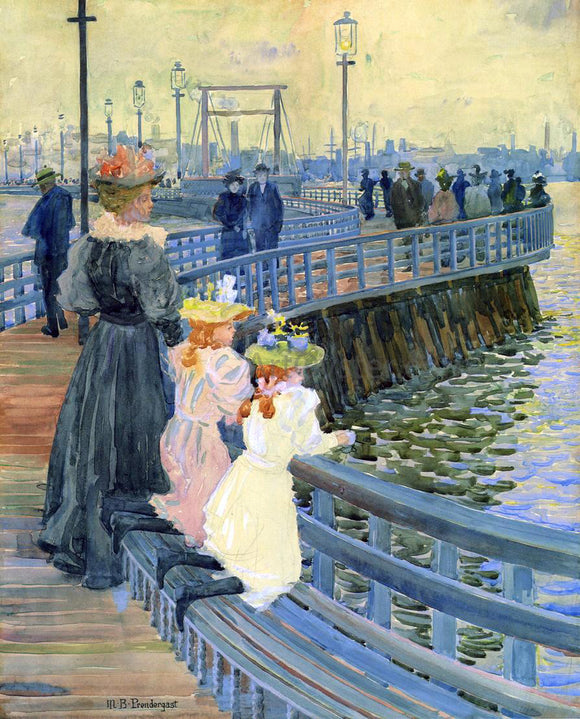  Maurice Prendergast City Point Bridge - Art Print