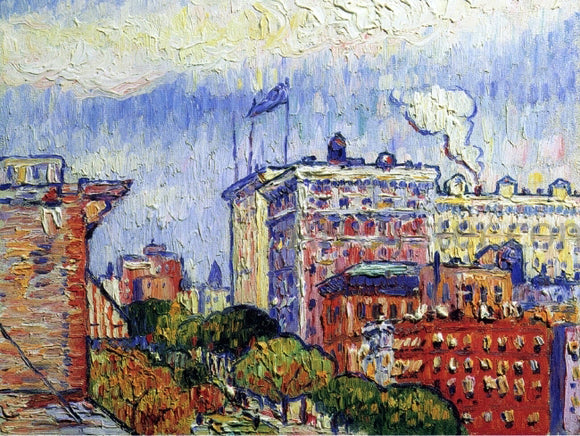  Middleton Manigault Cityscape (also known as Broadway - Autumn) - Art Print