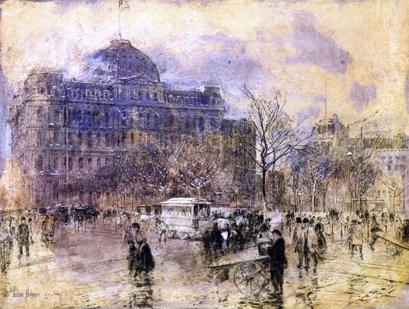  Frederick Childe Hassam Cityscape - Art Print