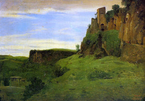  Jean-Baptiste-Camille Corot Civita Castelland - Buildings High in the Rocks (also known as La Porta San Salvatore) - Art Print