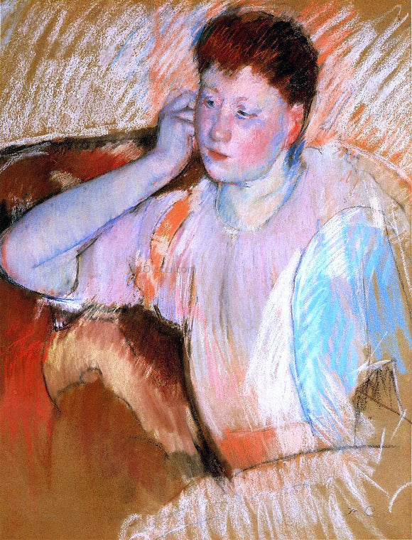  Mary Cassatt Clarissa, Turned Left, with Her Hand to Her Ear - Art Print