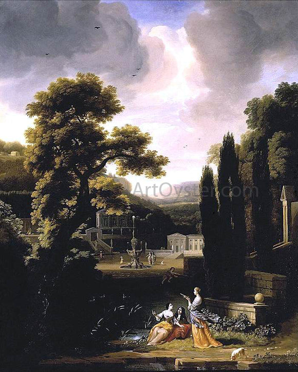  Jacob Esselens Classical Landscape with Figures - Art Print