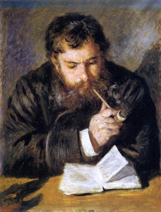  Pierre Auguste Renoir Claude Monet (also known as The Reader) - Art Print
