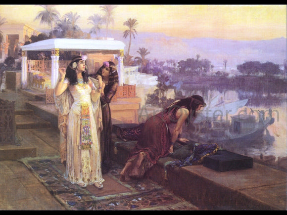  Frederick Arthur Bridgman Cleopatra on the Terraces of Philae - Art Print