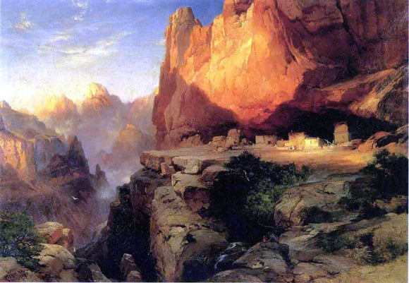  Thomas Moran Cliff Dwellers - Art Print