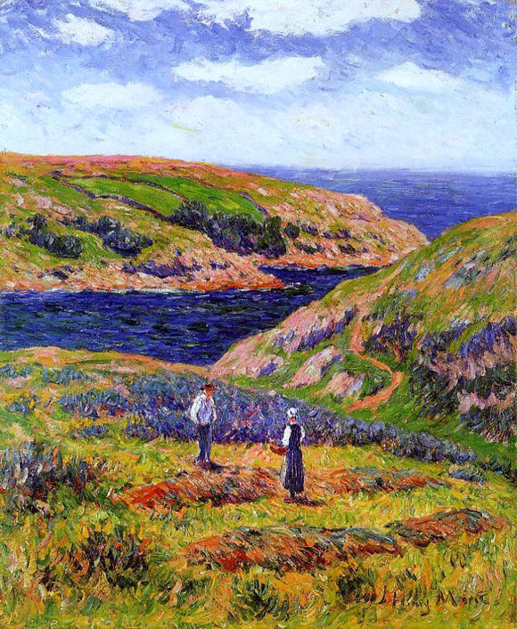  Henri Moret Cliffs at Clohars, Carnoet - Art Print
