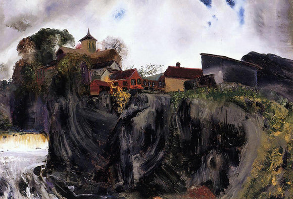  George Wesley Bellows Cliffs at Eddyville - Art Print