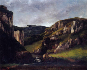  Gustave Courbet Cliffs near Ornans - Art Print