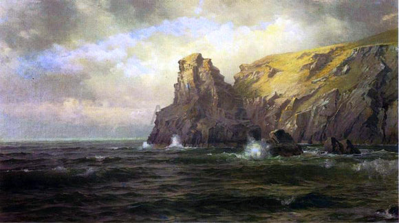  William Trost Richards Cliffs of Cornwall - Art Print
