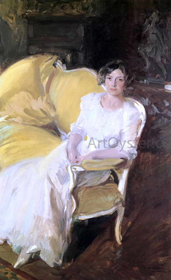  Joaquin Sorolla Y Bastida Clotilde Sitting on the Sofa - Art Print