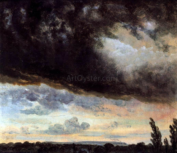  Johan Christian Claussen Dahl Cloud Study with Horizon - Art Print