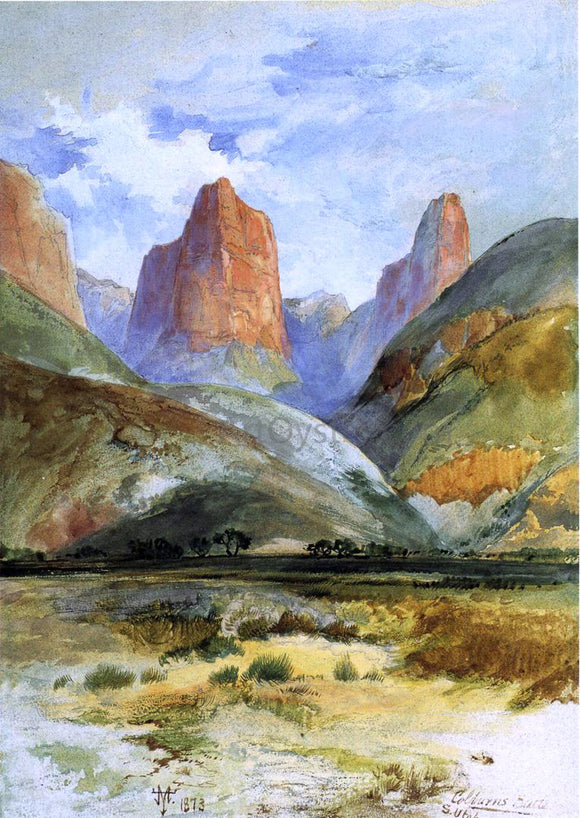  Thomas Moran Colburn's Butte, South Utah - Art Print