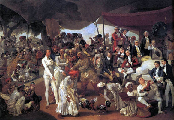  Johann Zoffany Colonel Mordaunt's Cock Match - Art Print