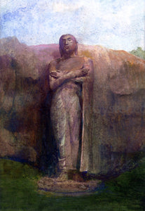  John La Farge Colossal Statue of Ananda, near the Ruined City of Pollanarua, Ceylon, 1891 - Art Print
