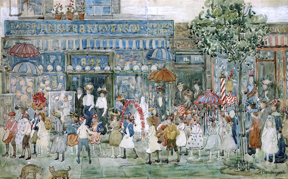  Maurice Prendergast Columbus Circle (New York) - Art Print