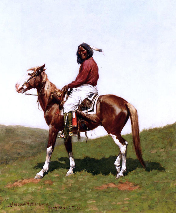  Frederic Remington Comanche Brave, Fort Reno, Indian Territory - Art Print
