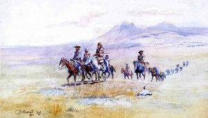  Charles Marion Russell Coming Across the Plain - Art Print