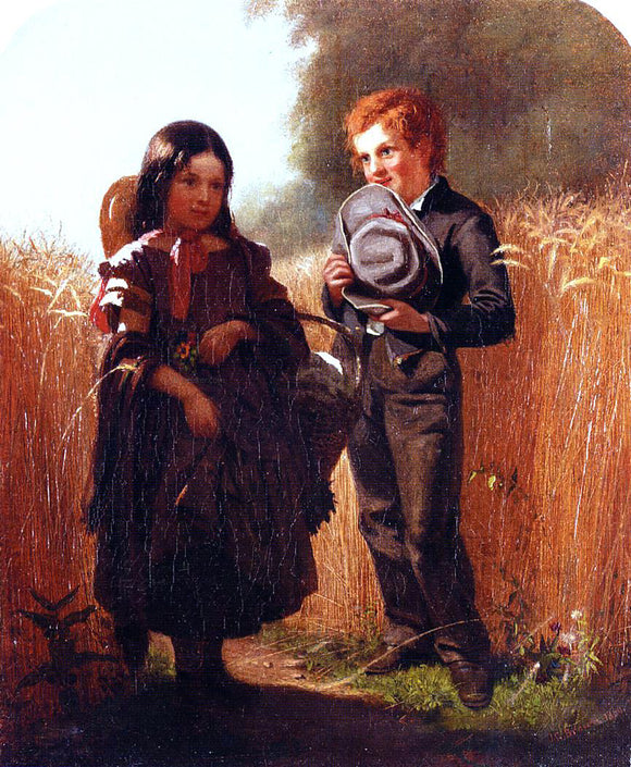  John George Brown Coming Thro' the Rye - Art Print