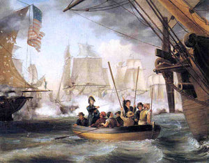  Thomas Birch Commodore Perry Leaving the "Lawrence" for the "Niagara: at the Battle of Lake Erie" - Art Print