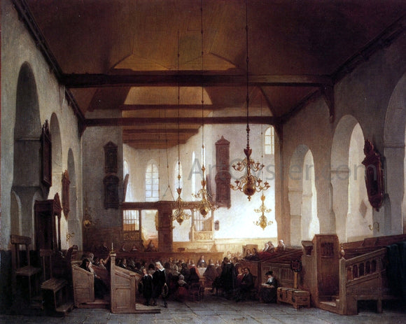  Johannes Bosboom Communion Service: Avondmaalsviering in the Geertekerk, Utrecht - Art Print