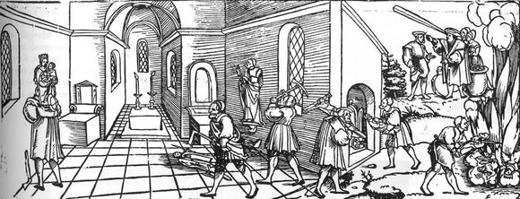  Erhard Schon Complaint of the Poor Persecuted Idols - Art Print