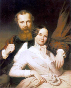  Henrik Weber Composer Mihaly Mosonyi and his Wife - Art Print