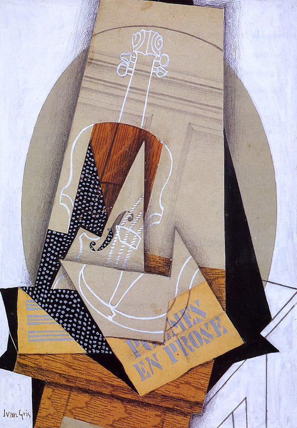  Juan Gris Composition with Violin - Art Print