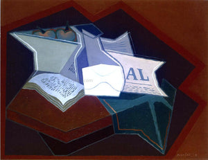  Juan Gris Compotier, Carafe and Open Book - Art Print