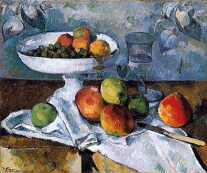  Paul Cezanne Compotier, Glass and Apples (also known as Still Life with Compotier) - Art Print