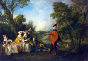  Nicolas Lancret Concert in the Park - Art Print
